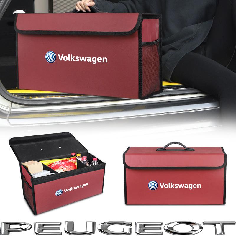 Car Trunk Organizer Box Toolbox Auto Interior Storage Accessories For VW Golf Polo GTI ID.3 Passat MK678 Tiguan CC Jetta Hub Cap EG1