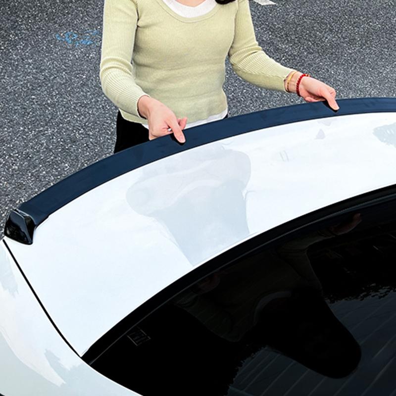Universal High Quality Spoiler 5D Carbon Fiber Shiny Black Punch-Free Installation Spoilers DIY Refit Spoiler For Car Accessorie