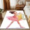 1PC Custom Name Princess Pink Theme Floor Mat Ideal for Living Room, Game Rooms, Office, Bedroom,Floor Mat Playful Design