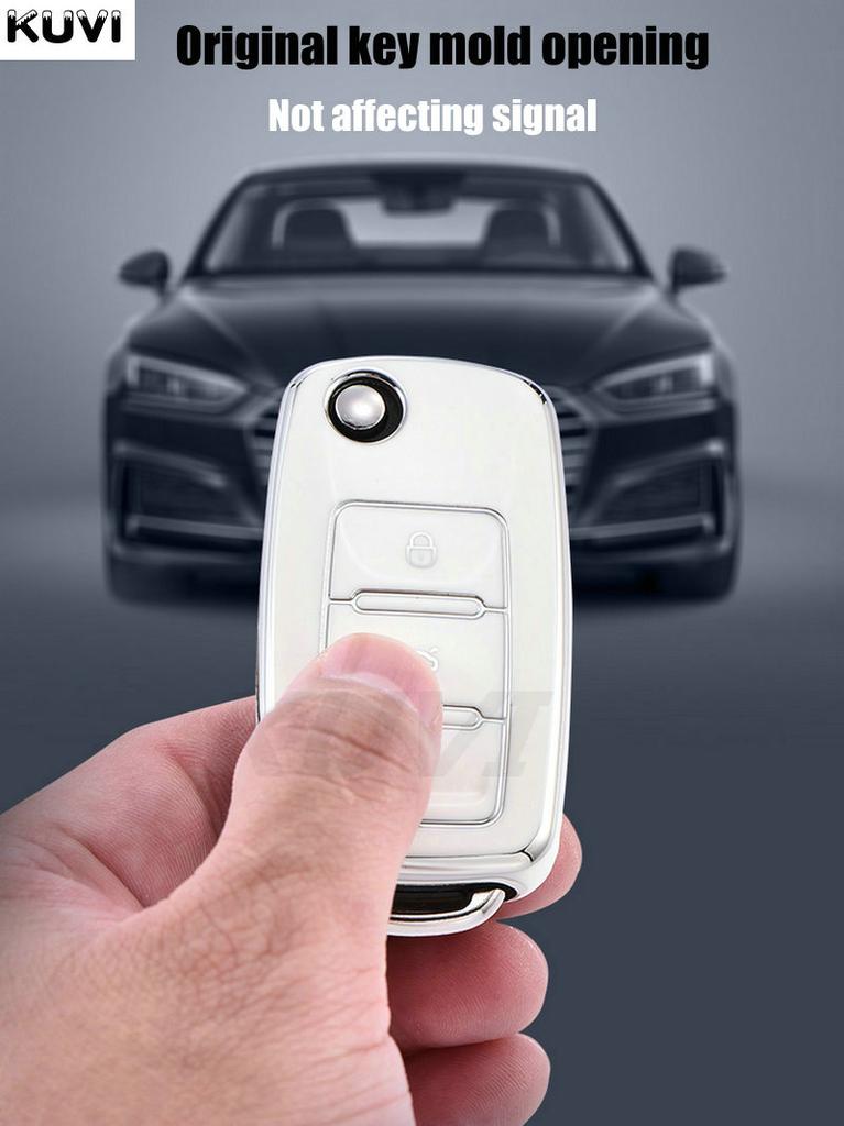 Tpu Car Remote Key Case Cover For Volkswagen Vw Polo Golf Passat Tiguan Beetle Caddy T5 Up Eos Skoda Octavia Seat Leon Altea