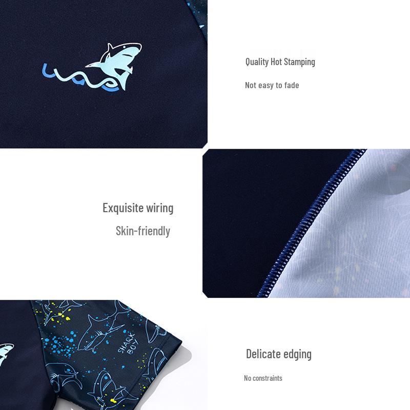 Boys' Sunscreen Swimsuit Set - Summer Split Style for Teens