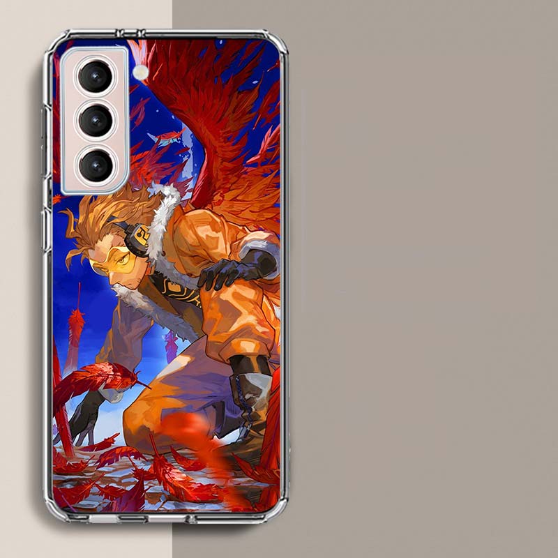 

Anime MHA Hawks BNHA Phone Case For Samsung Galaxy S25 Edge S24 S23 FE S21 S20 S10 Plus S22 S26 Ultra Cover Clear Cases TPU Capa Samsung S21 Ultra