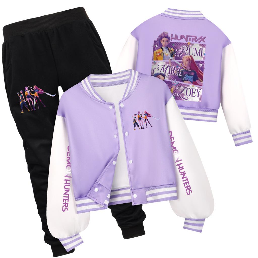Conjunto de Uniforme de Béisbol Corto Infantil Kpop Witch Hunters Primavera y Otoño