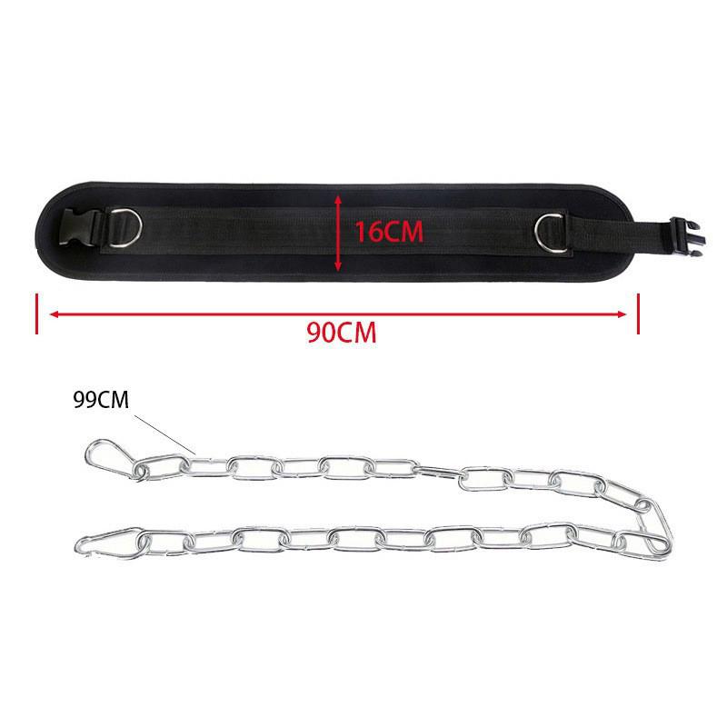 Cinturón de Dips para Levantamiento de Pesas con Cadena Metálica Útil Cinturón de Gimnasio Para Entrenamiento en Gimnasio Musculación Ejercicio Dominadas Chin-ups