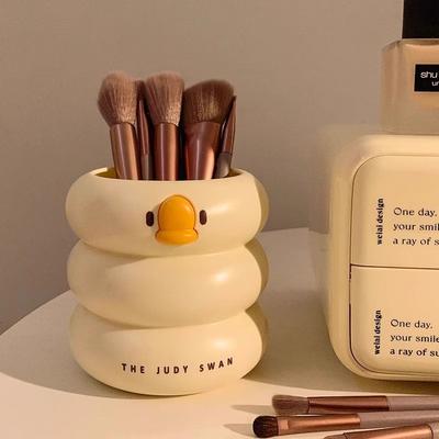 High Appearance Level Makeup Brush Storage Box Pen Holder Brush Rack Desktop Good Items Storage Tube Mouth Red Cosmetics