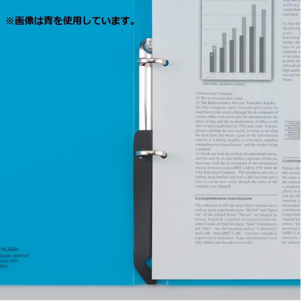 LIHIT LAB Ring File A5S Milky White 2-Hole F5006-1