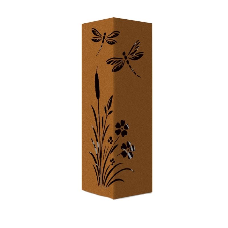 Stable Tall Metal Garden Ornament With Intricate Carving Artistic Garden Stake Suitable For Porch And Deck Display