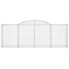 VidaXL Paniers à gabions arqués 5 pcs 300x50x100/120 cm fer galvanisé, gabion, cage de gabion, panier de mur de gabion, mur 3146704
