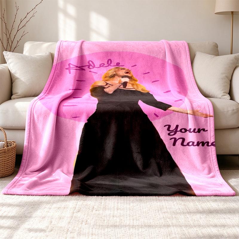 adele Customizable name outdoor blanket soft cozy and warm Multi-purpose office blanket outdoor camping and travel blanket all-season multi-purpose gi