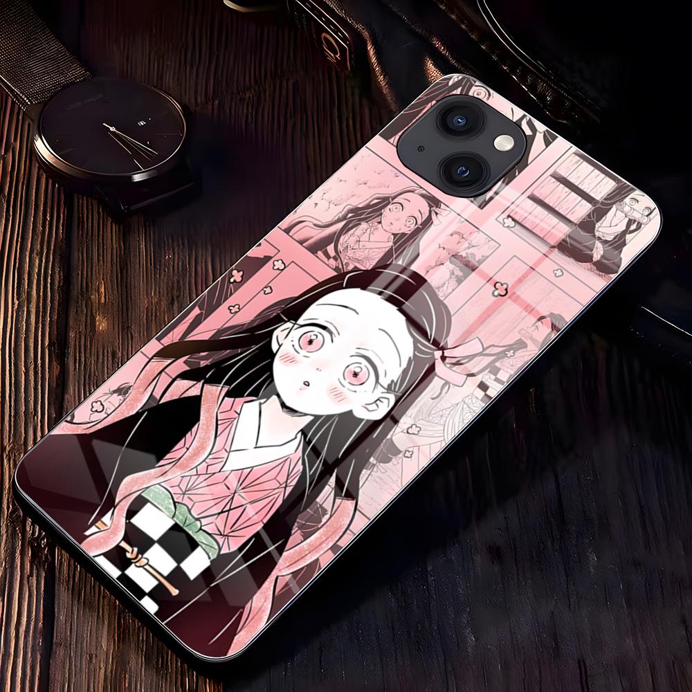 A-Demon S-Slayer NezukoES KamadoS Phone Case For IPhone 17 Pro Max 16 15 14 Pro Max 13 11 X Xs Xr 8 7Plus Glass Cover