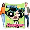 Powerpuff Girls Throw Blanket  Sofa Blanket for Halloween  Summer Comforter Bedspread Anime Home Decoration