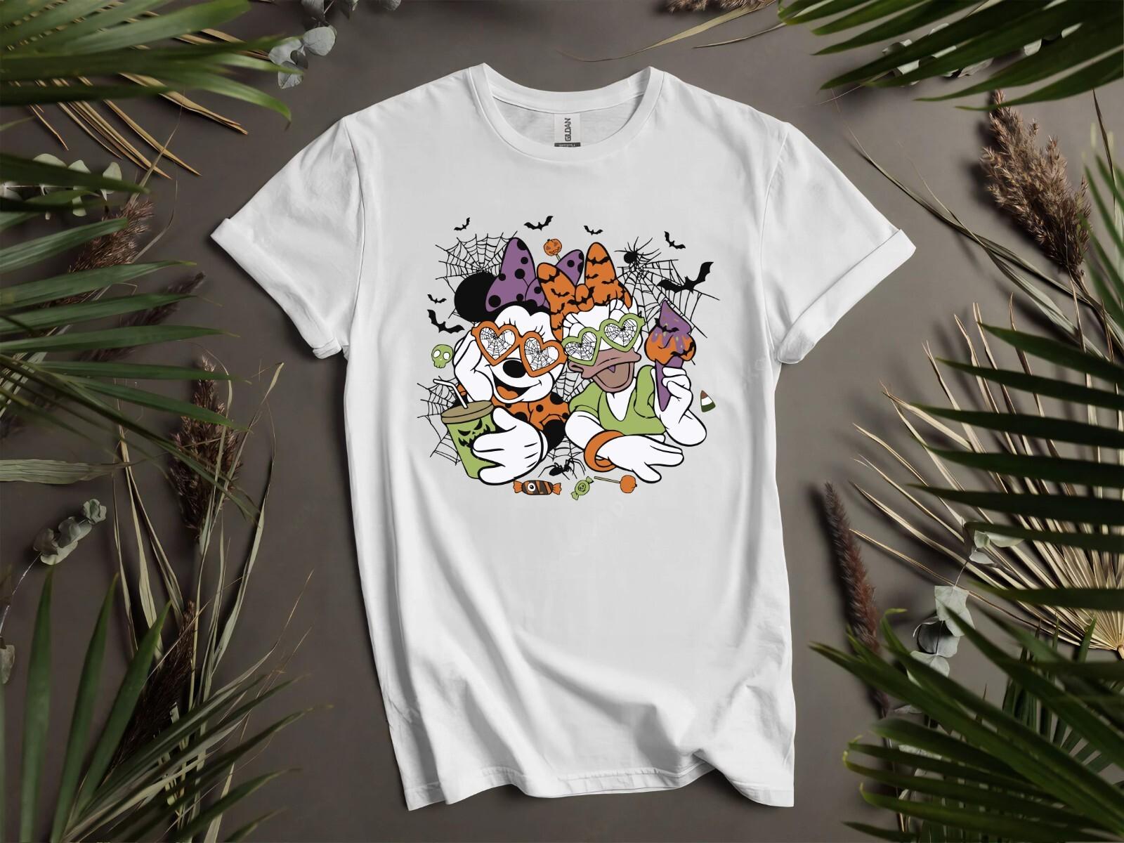 Minnie And Daisy Halloween Party T-shirt T shirt Men Women Unisex Tshirt K930 S