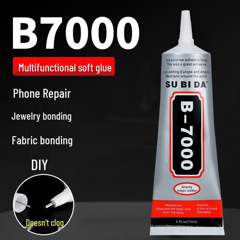 B7000 Transparent Jewelry & Rhinestone Adhesive - Universal Strong Glue for DIY, Repairs, and Mobile Screen Frames