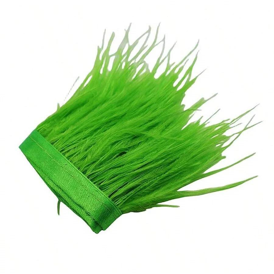 1/10M Natural Plume Black Ostrich Feathers Trim Crafts DIY Feather Ribbon Jewelry Making Wedding Party Christmas Decor 8-10cm