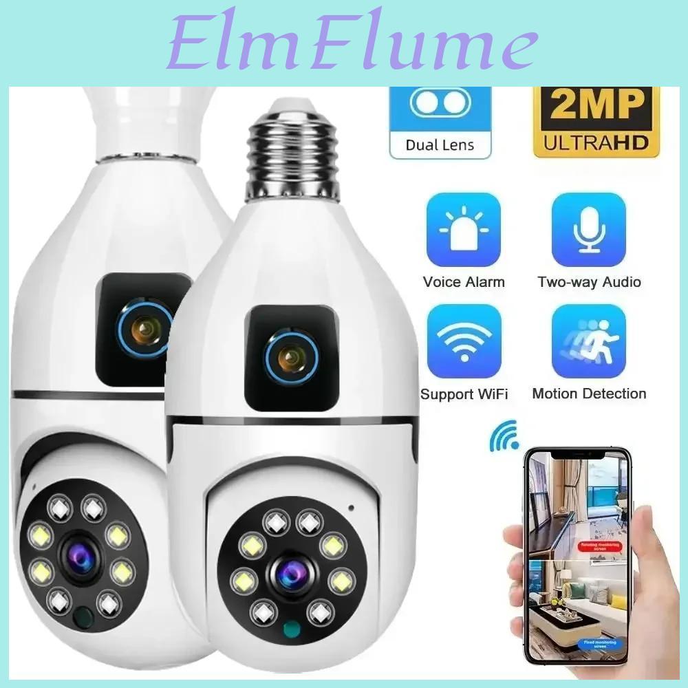 E27 New Dual Lens Wifi Camera 1080p 2mp Ptz Surveillance Camera Wifi Cctv Outdoor Ip Camera Security Smart Home Ai Tracking