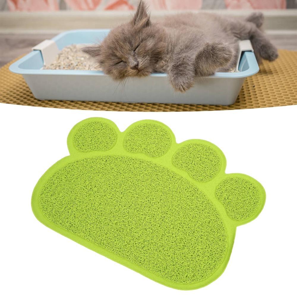 Non-Slip Cat Litter Pad PVC Pet Food Placemat Durable Litter Box Mat  for Cats and Dogs