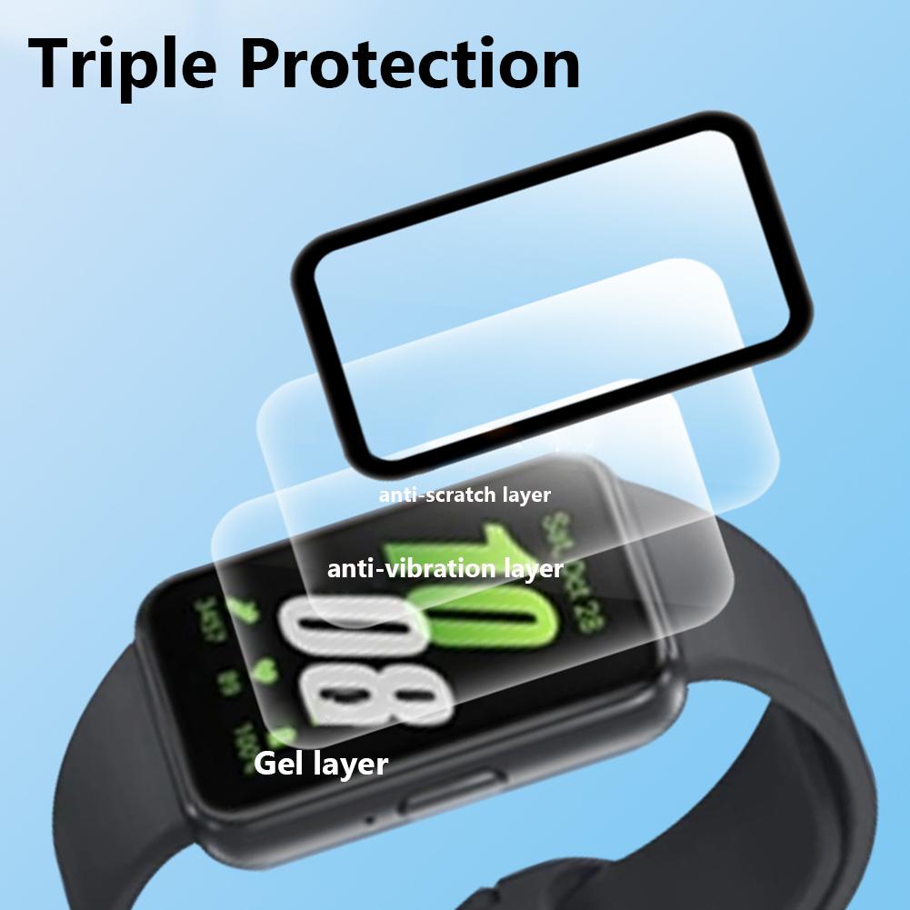 

2 Pack 3D Curved Screen Protector Waterproof TPU/PMMA Screen Film Guard Anti-Scrach Clear for Samsung Galaxy Fit 3 2024 Watch