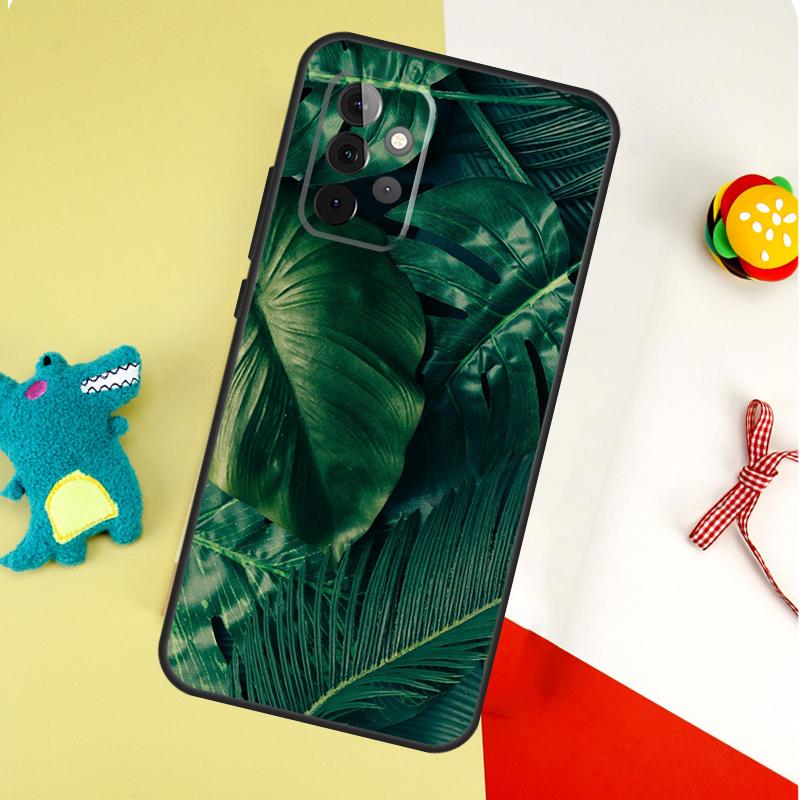 Summer Plant Palm Green Leaf Aloha For Samsung Galaxy A54 A34 A14 A55 A35 A15 A53 A33 A13 A05 A06 A16 A22 A32 A52 Phone Case