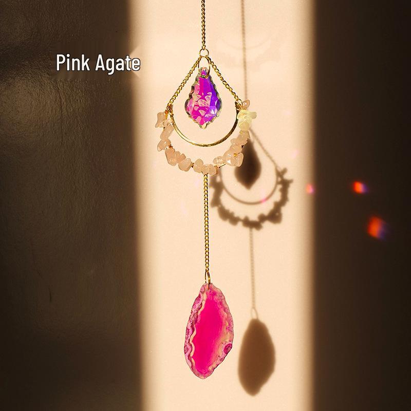 

Подвесное украшение «Ловец солнца и луны из натурального кристалла» – кулон из агата для сада