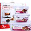 LocknLock Heat-Resistant Glass Food Storage Container Set
