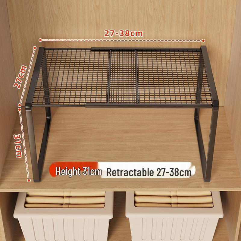 Organizzatore a Ripiano Estraibile per Armadio per Conservazione Vestiti e Divisorio per Armadietto