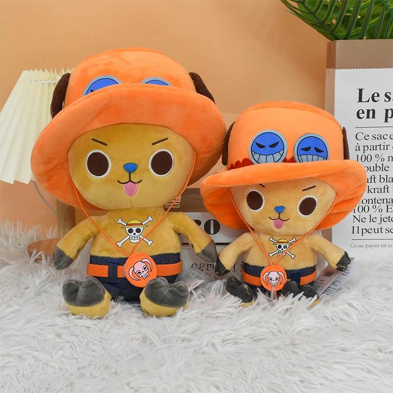 Kawaii One Piece Monkey D Luffy Tony Tony Chopper Soft Plush Toys Roronoa Zoro Karoo Sabo Gum-Gum Fruit Cute Peluche Dolls Gifts