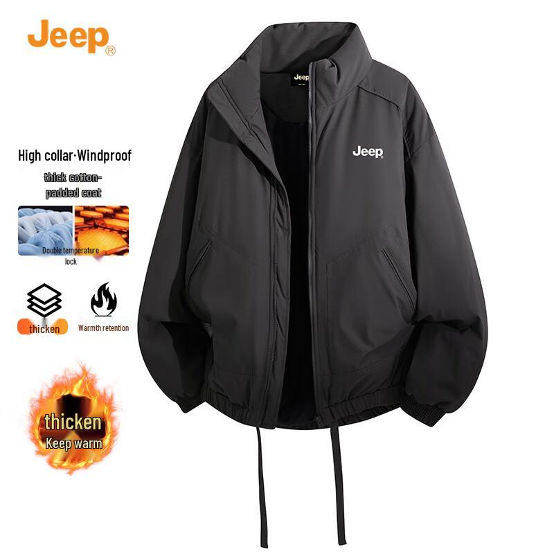 JEEP Men's Stand Collar Padded Jacket