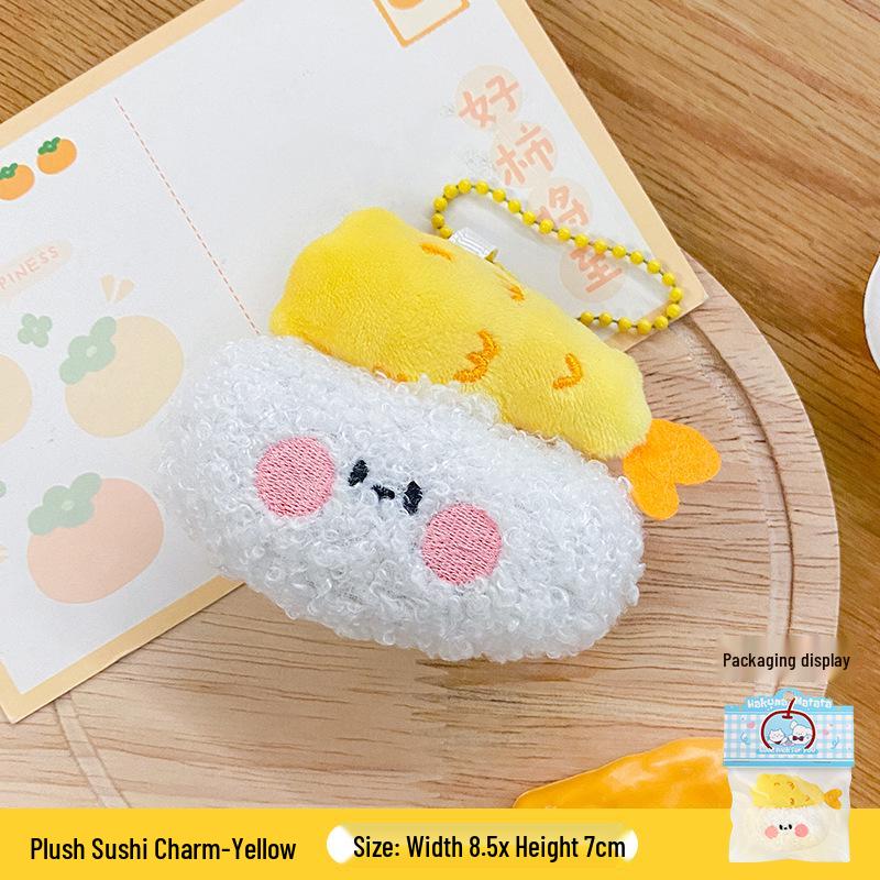 Plush Food Doll Charms: Cute Keychain Ornaments with Squeaky Small Dolls