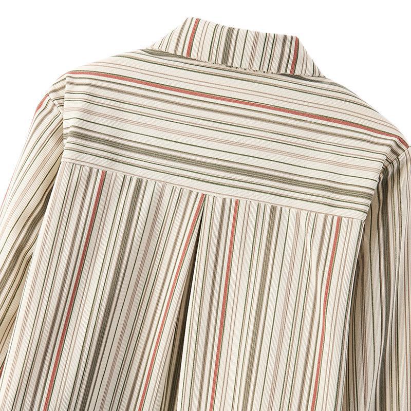 American Retro Long Sleeve Women's Shirt - 2025 Spring/Autumn Casual Button-Down Merlad Design