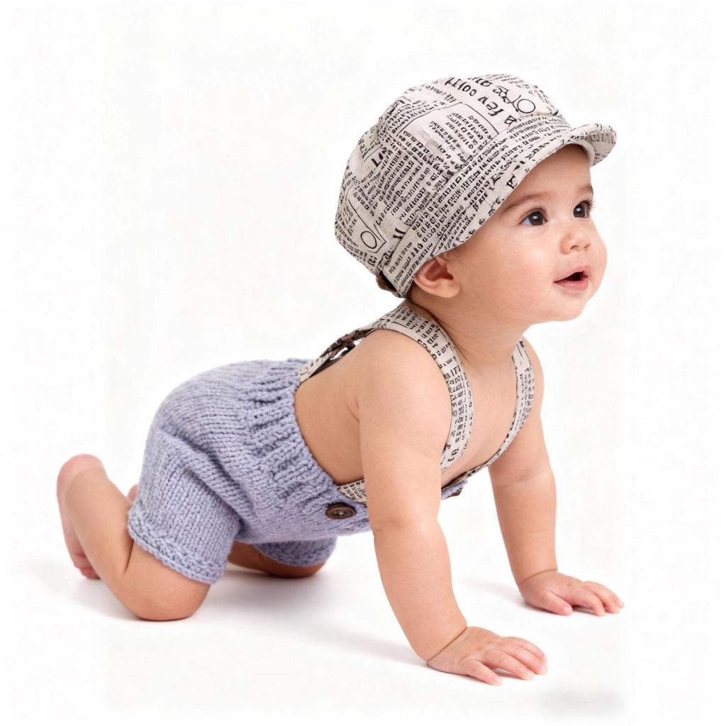 Newborn Photography Outfits: Baby Suspender Clothes for 100-Day and Full Moon Photos