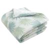 Rivere Towel Fern Botanical Quilt, Single, Pattern, Cotton-Filled Gauze, Washable, Moisture-Wicking, Quick-Drying, (Green)