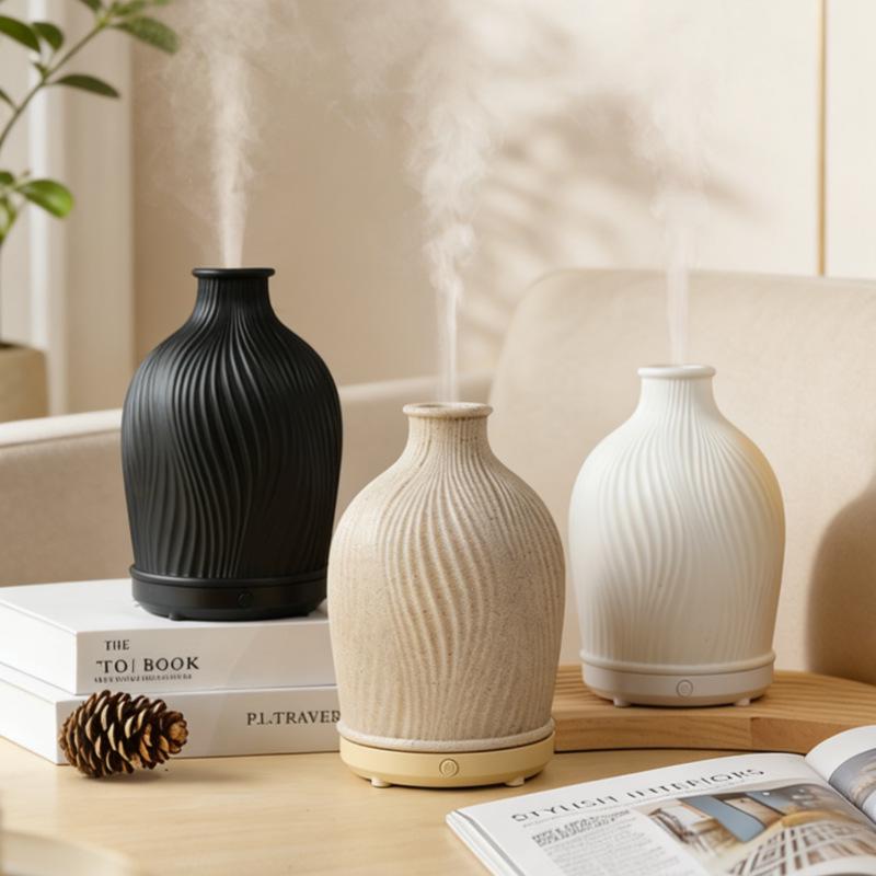 Smart Ultrasonic Wood Grain Aromatherapy Humidifier & Incense Burner