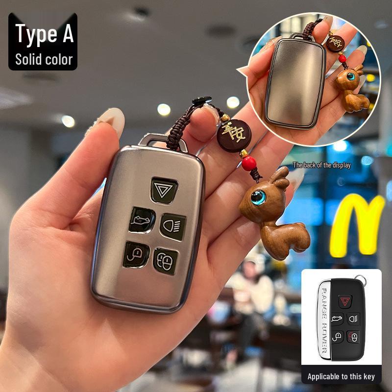 Land Rover Car Key TPU Cover with Pendant - Stylish & Durable