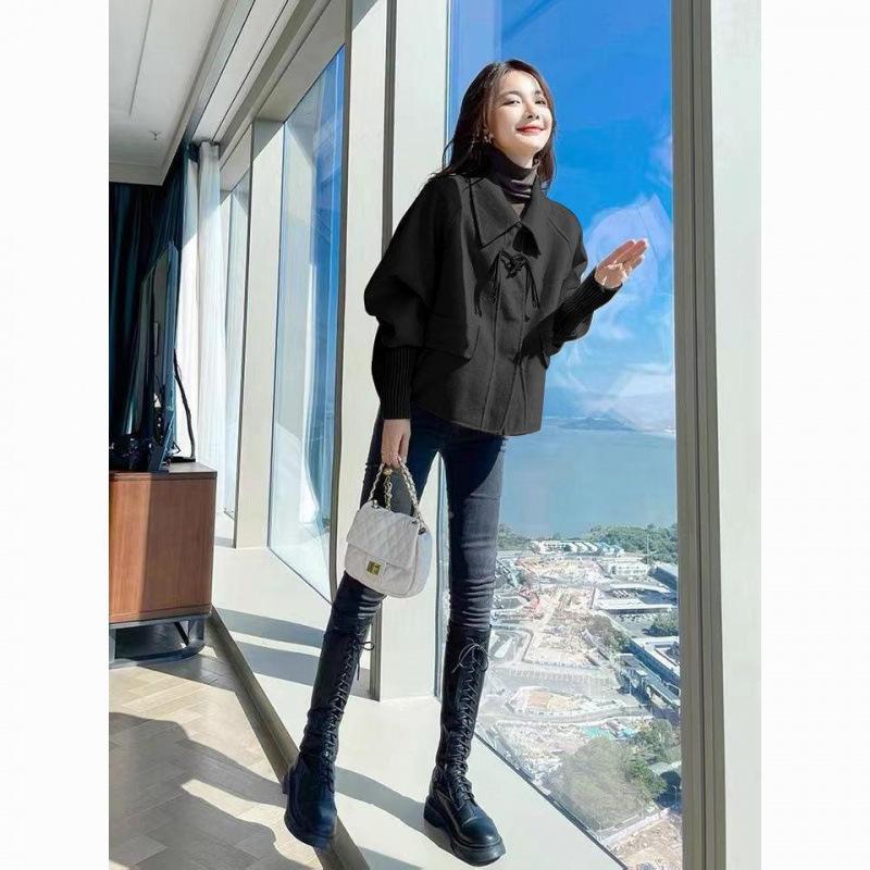 Autumn and Winter Woolen Jacket Women's Short Winter New Foreign Loose Small Thickened Top