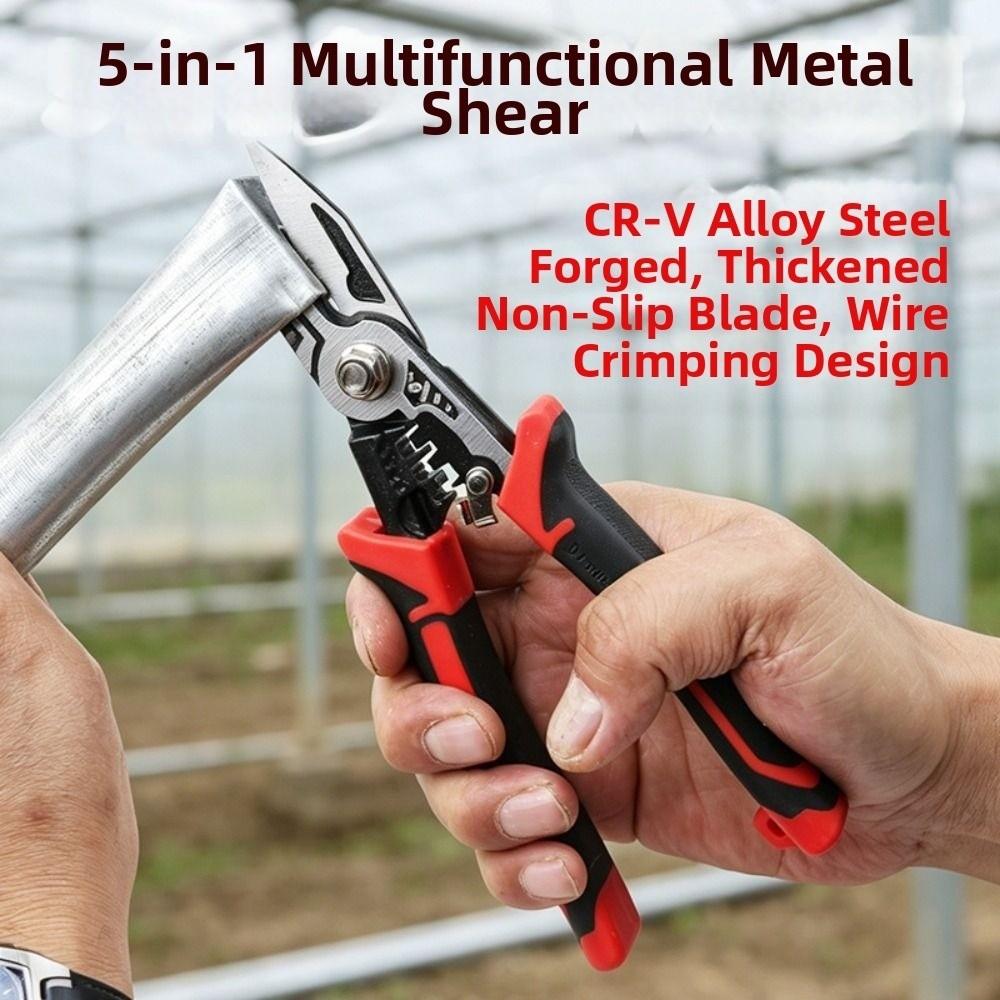 Multifunctional Wire Stripping Pliers Anti Slip Handle Aviation Snips Metal Sheet Shear Linesman