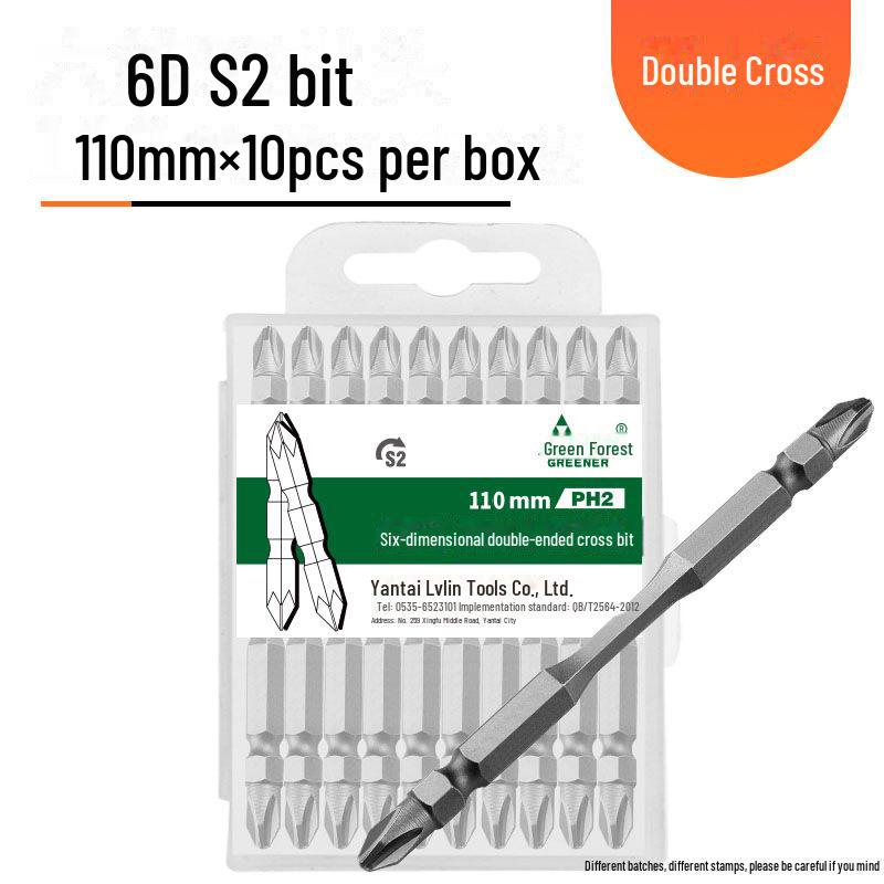 Green Forest A3 Double-Headed Cross Electric Screwdriver Bit
