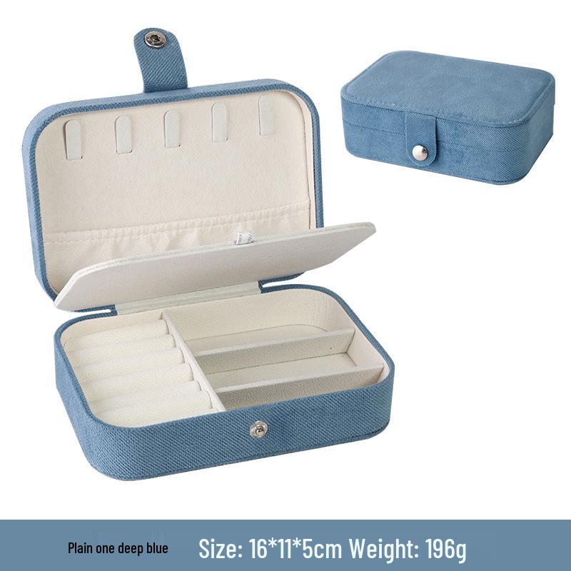 Double Layer Large Capacity Flannel Jewelry Box for Earrings, Necklaces, and Rings