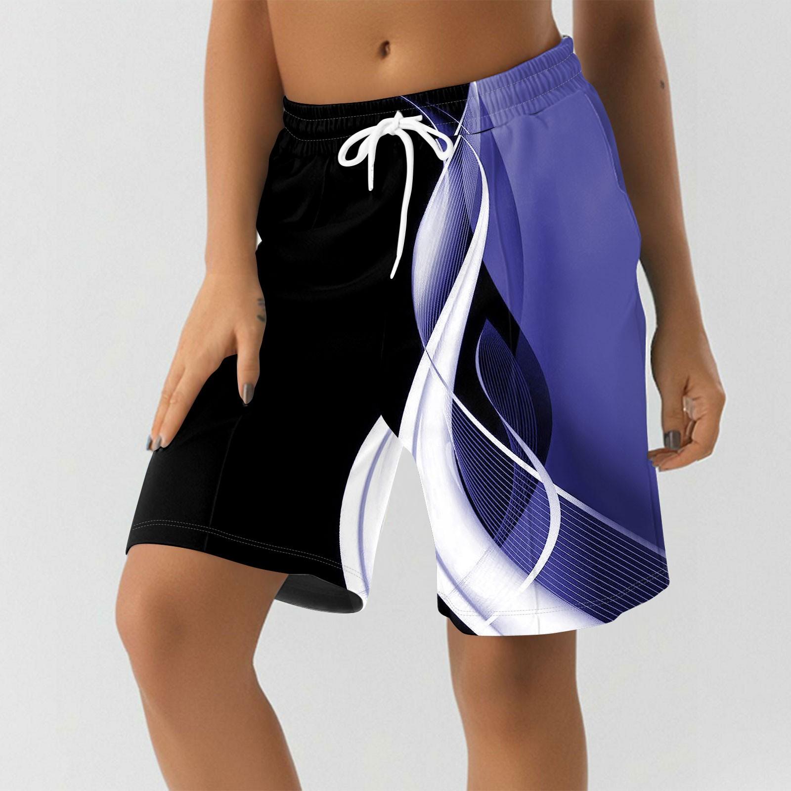 

Шорты для женщин с принтом, мягкие шорты для йоги и бега с карманами S