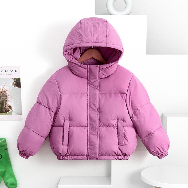 New Children's Clothing New Puffer Jacket Children's Short Winter Jacket Boys Girls Stylish Thickened Fleece Jacket Feather Silk Coat