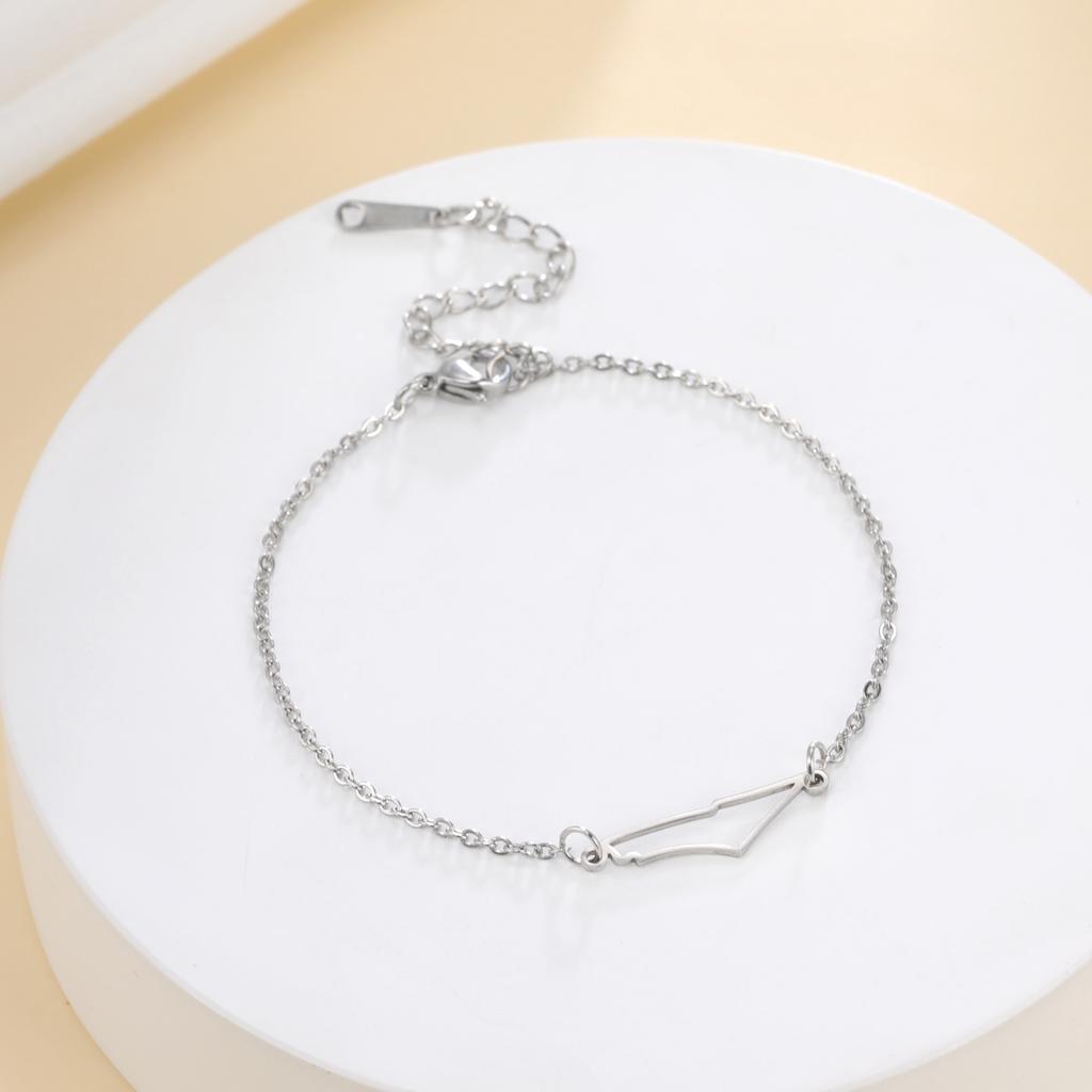 Delicate Hollow Mountain Pendant Bracelet Irregular Design Elegant Jewelry for Women