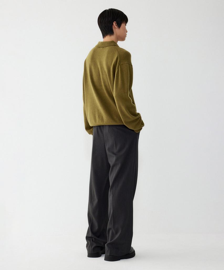 STUDIO TOMBOY [Men] Double-Pleated Crease Set-Up Pants_Charcoal 9155331551
