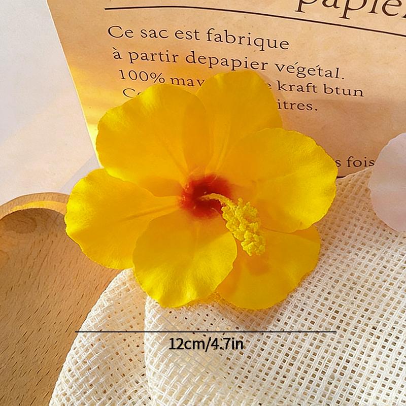 Plumeria Hibiscus Flower Hair Clip Hawaiian Flower Side Bangs Clip For Women Seaside Beach Hibiscus Flower Hairpin Headband