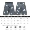 Vintage gewaschene Jeans-Shorts mit Metallakzenten Unisex Straight Fit Punk-Stil Baumwollmischung