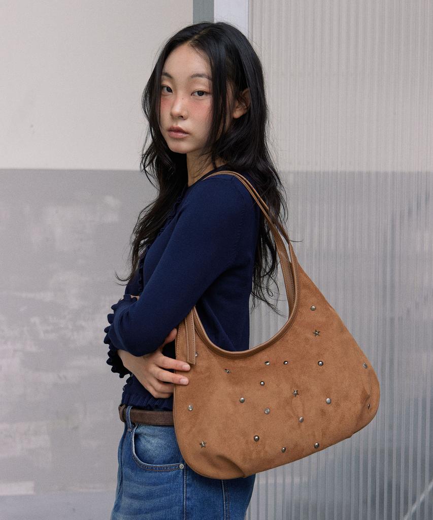 Haveawhale Maro Stud Suede Bag (Be)