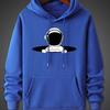 New Autumn And Winter Casual Men's Loose Fleece Warmth Hooded Sweatshirt Casual Multi-purpose 2D Top