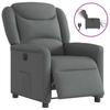 Electric Recliner Chair Dark Grey Fabric