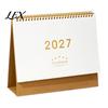 Monthly Organizer for Desk 2027 Calendar, Standing Flip Desktop Minimalist Gold Foil Cover Academic Year Calendar Planner, Thick Paper Note
