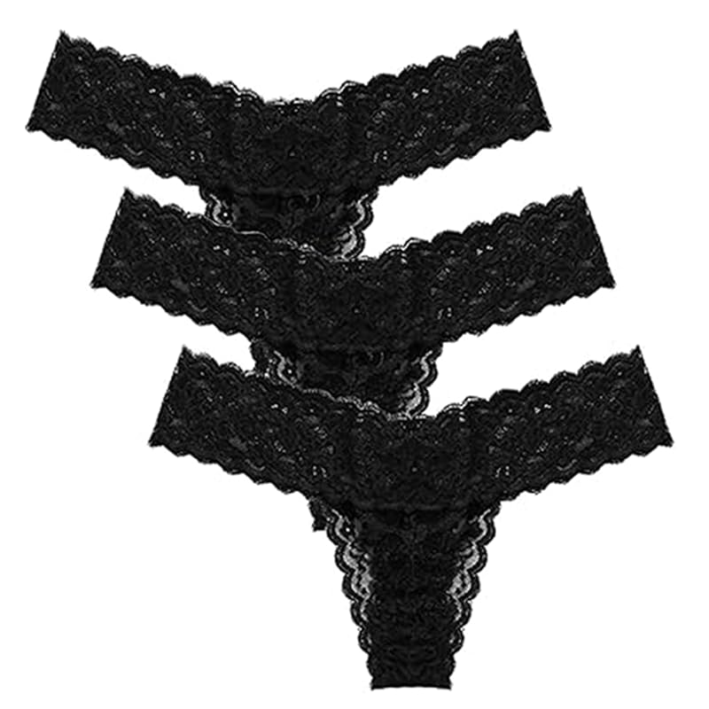 

[Raiplus] shorts ladies pants underwear sexy thong 3 pieces set women s underwear race black XL