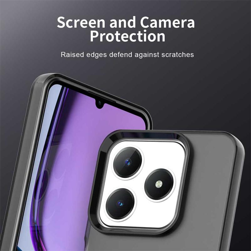 Anti-Drop Candy Color Phone Case For Realme C61 Matte Transparent Full Back Case For Realme C61 C63 Cover For Realme C61 Case