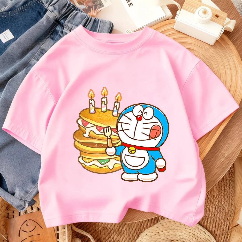 2026 Summer T-Shirt Doraemon Fashion Print Casual Daily Street Style